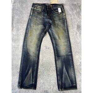 $248 PRPS Baracuda Japanese Denim Selvedge Relaxed Fit Jeans 34x34 Men Indigo